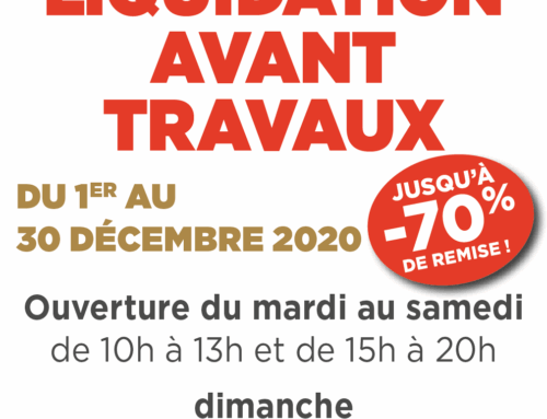 Liquidation avant travaux du 1er au 30 décembre 2020