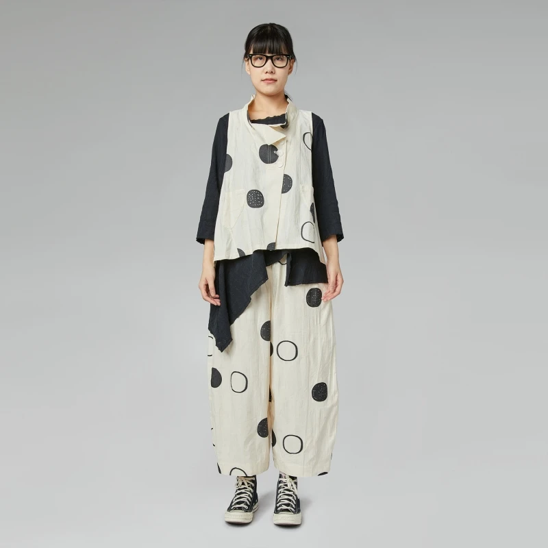 TOP À POIS AVEC COL – Image 2