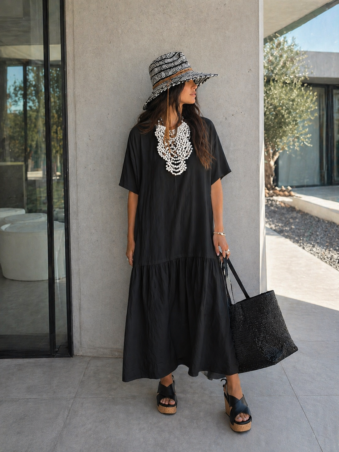 ROBE NOIR - BI MATIERE